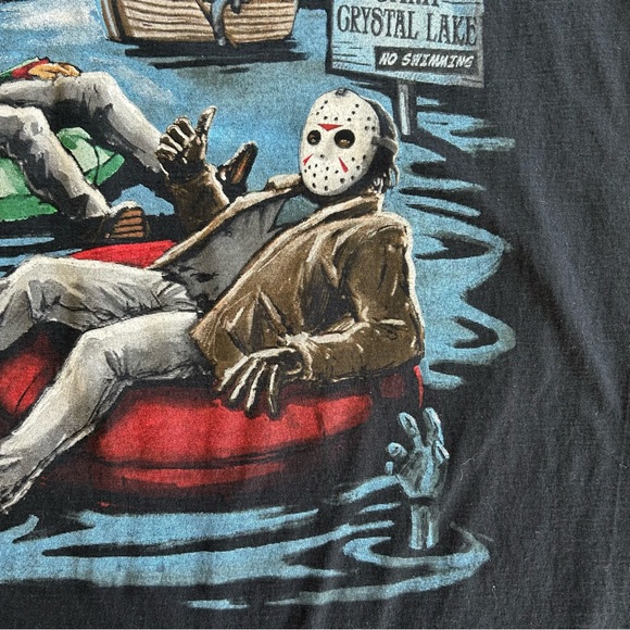 Freddy & Jason Camp Crystal Lake T-Shirt Size 2XL - Picture 8 of 9
